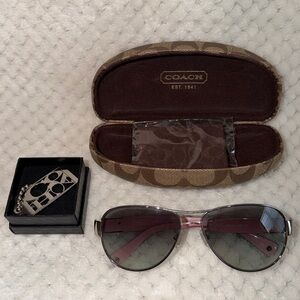 2013 Coach Charity Sunglasses with Case and 70th Anniversary Hang Tag